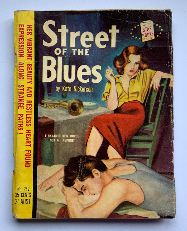 STREET OF THE BLUES Australian crime romance pulp fiction book by Kate Nickerson 1954